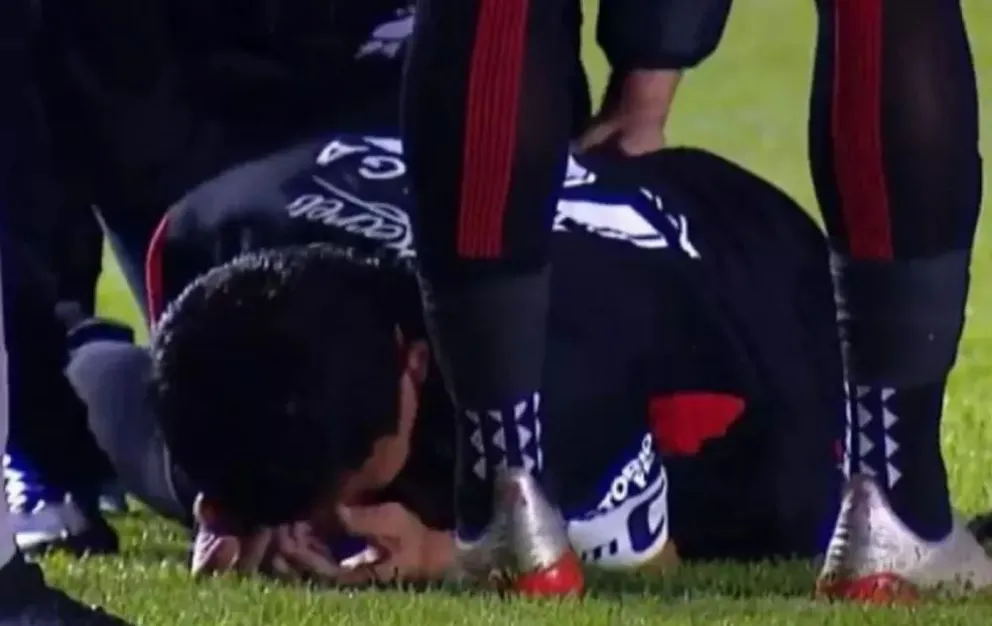 El Pulga Rodríguez sufrió una dura lesión en el encuentro del sábado a la noche.
