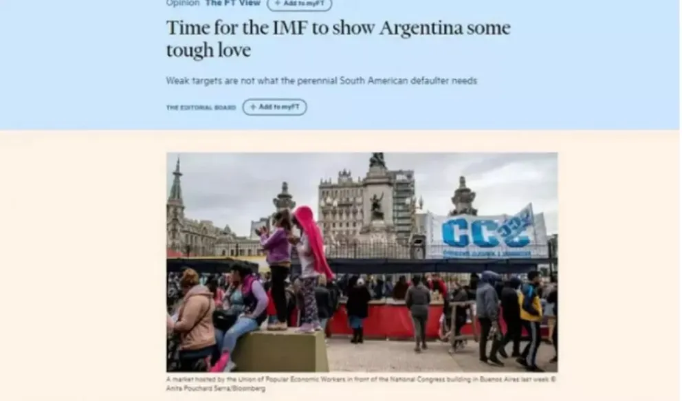 Duro análisis del diario británico sobre la situación financiera y política de Argentina.