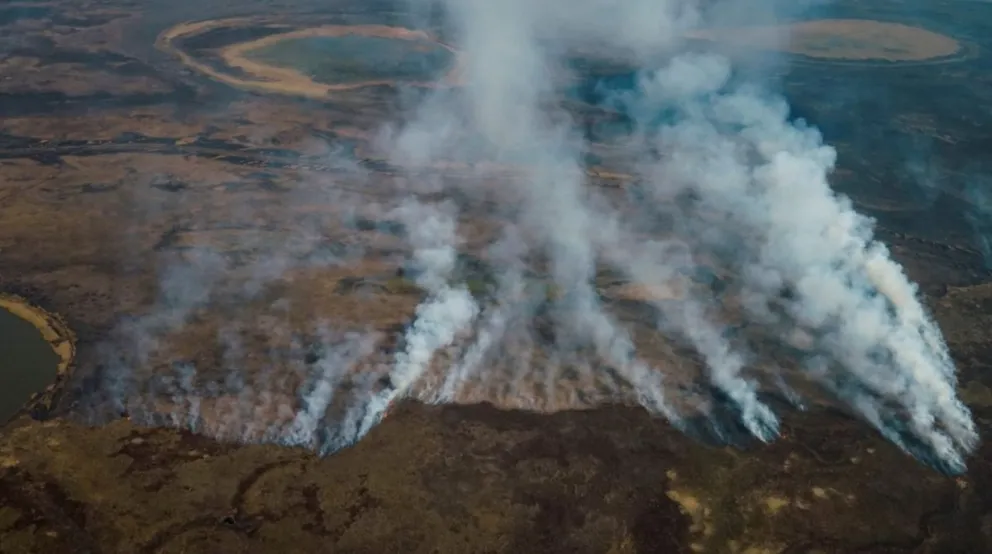 Nuevos focos de incendio en las islas del Delta del Paraná.