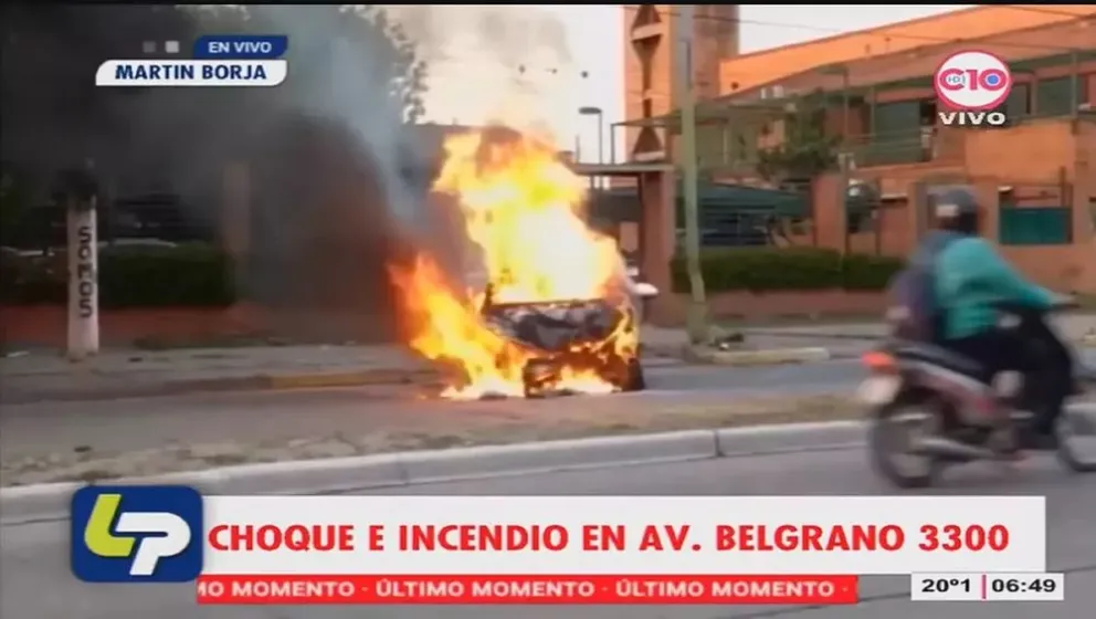 Incendio del auto