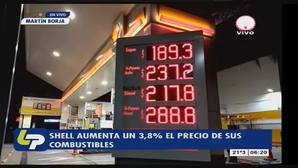 A primera hora de la mañana todavía no había subido el precio de los combustibles de Shell.
