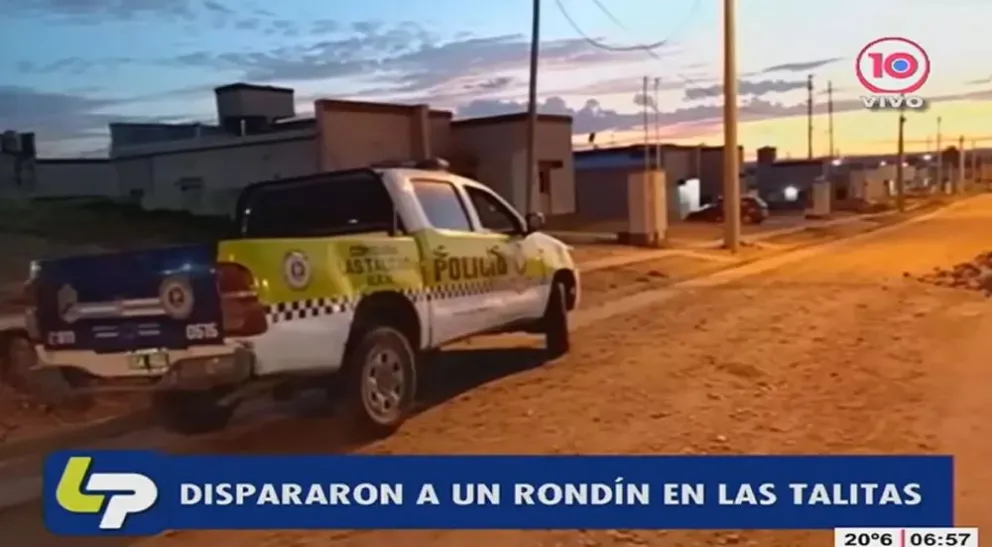 Un rondín fue baleado en el barrio Judicial en Las Talitas.