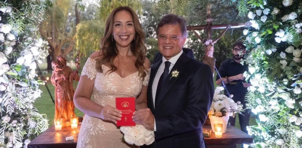 Vidal y Sacco celebraron su boda a unos 100 kilómetros de la Ciudad de Buenos Aires