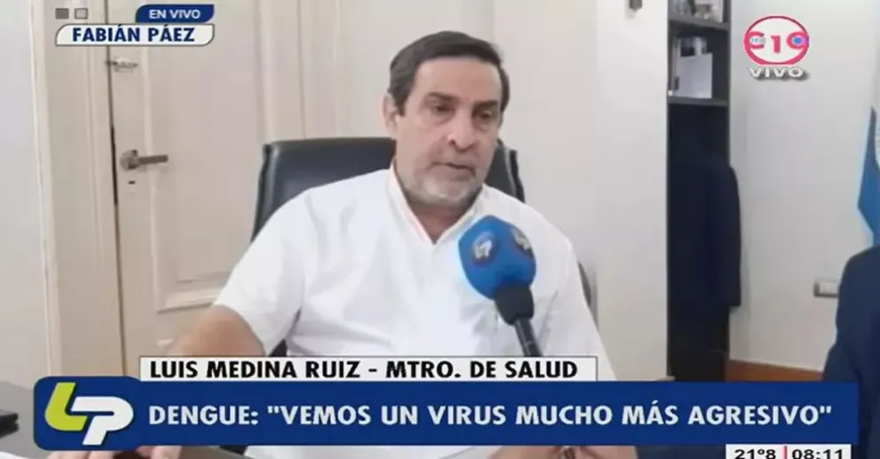 Luis Medina Ruiz afirmó que se superarán los 6.000 casos de dengue en la provincia.