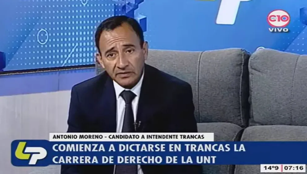 Antonio Moreno destacó el acuerdo firmado con la UNT para el dictado de la carrera de Abogacía.