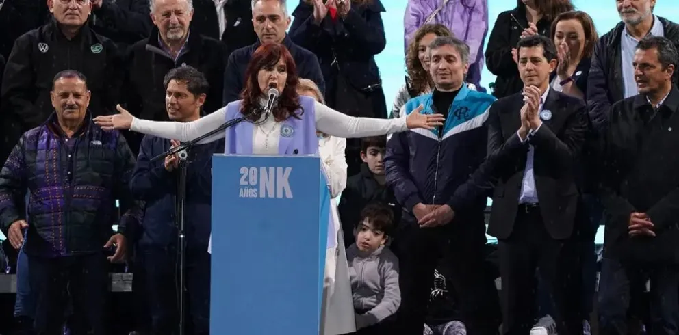 Cristina en el acto por los 20 años de la asunción presidencial de Néstor Kirchner