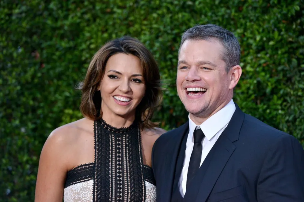 Matt Damon junto a su esposa, Luciana Barroso