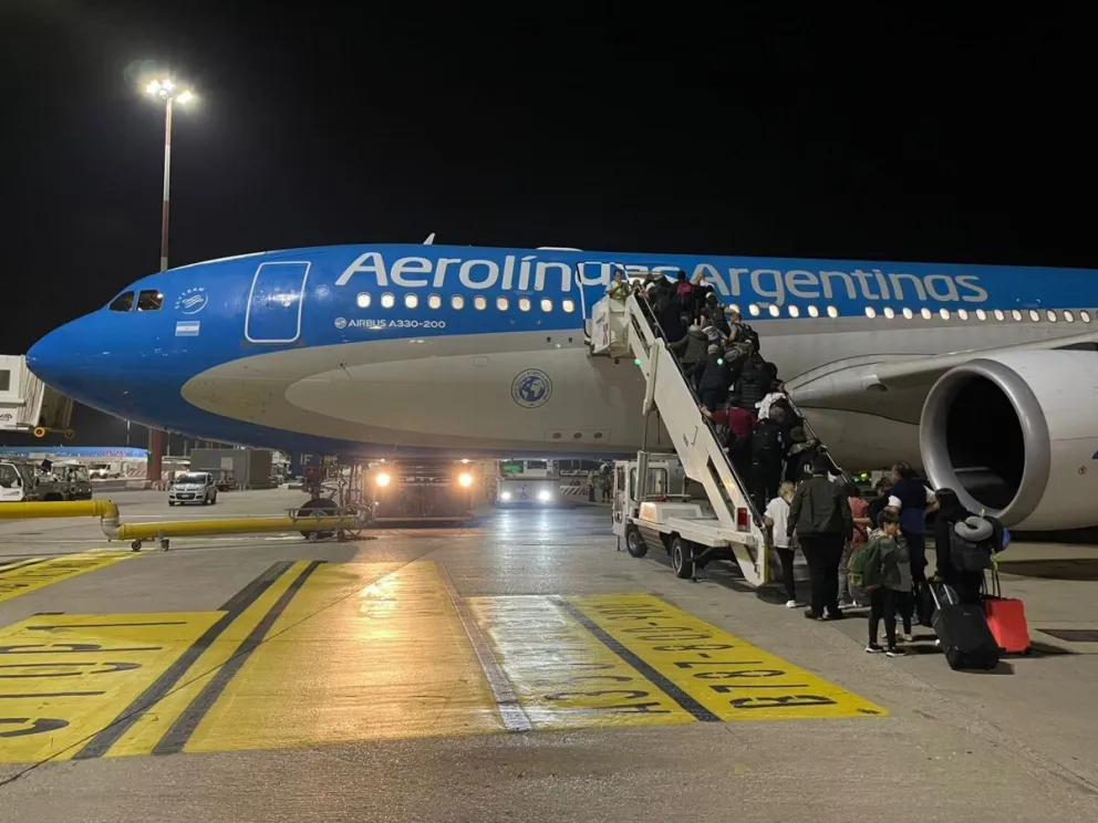 Arribó a Buenos Aires el segundo vuelo de repatriados desde Israel