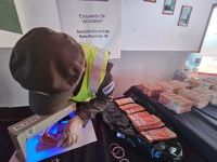 Llevaba casi 130 millones de pesos en bolsas de residuos y lo detuvieron
