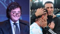 Milei se comparó con Scaloni y apostó a que siga en la Selección