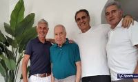 Carlos Bilardo recibió la visita de tres campeones del mundo