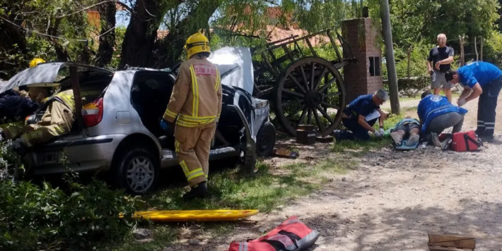 Un auto se quedó sin frenos y chocó contra un árbol: murió una pareja de turistas