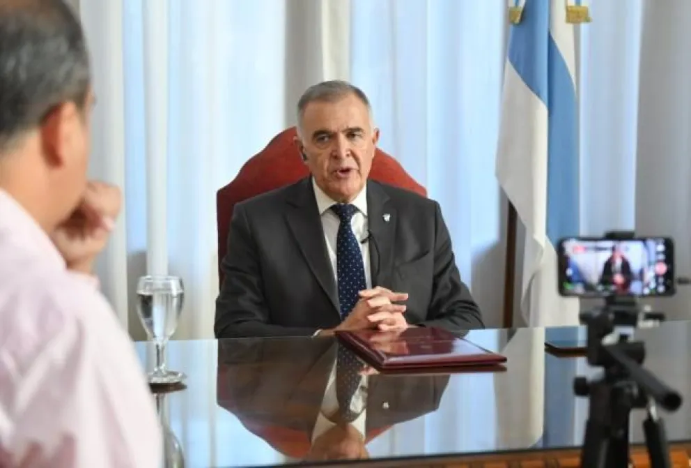 ARCHIVO - El gobernador, Osvaldo Jaldo, en diálogo con Los Primeros