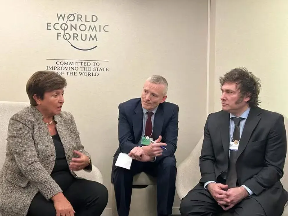 Georgieva y Milei en Davos