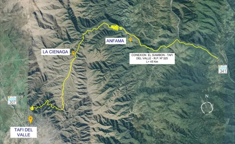 Se estudia la posibilidad de subir a Tafí del Valle por una ruta denominada 325