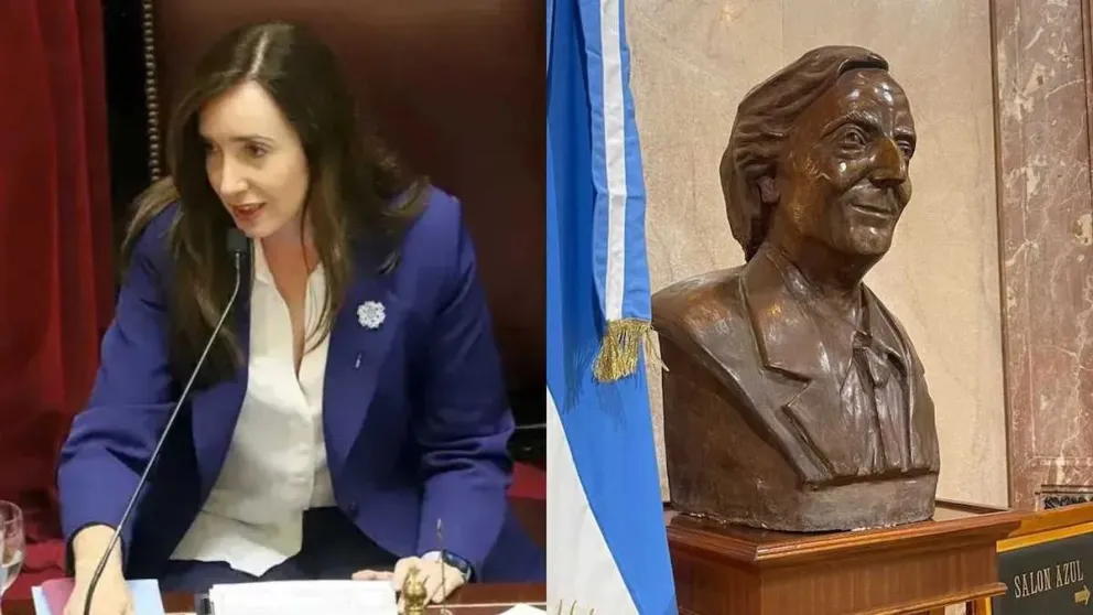 La ácida respuesta de Victoria Villarruel sobre el busto de Néstor Kirchner