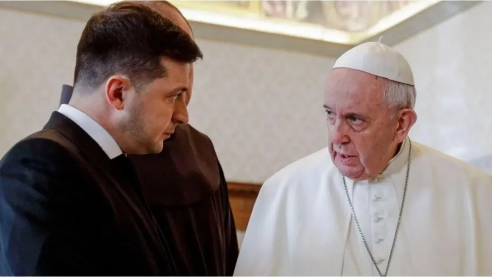 Foto: la visita del presidente de Ucrania al Vaticano en mayo del 2023