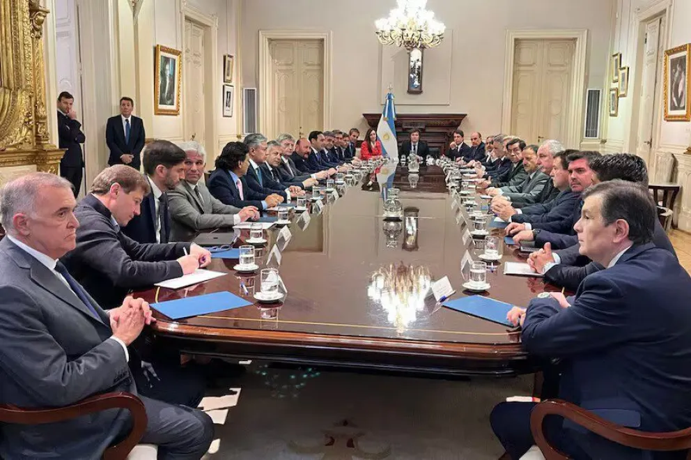 Reunion de gobernadores con el presidente Javier Milei en Casa de Gobierno