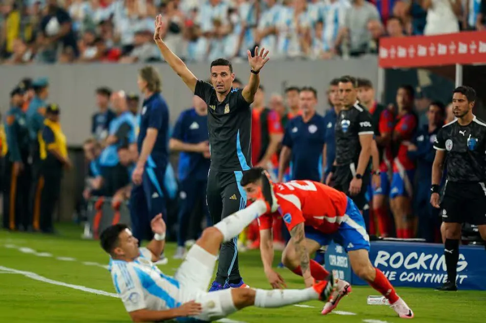 La palabra de Scaloni tras el difícil triunfo de Argentina ante Chile